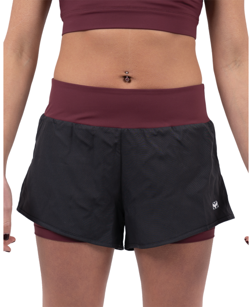 Hearts Szorty Kombinezon – Szary/Burgundowy