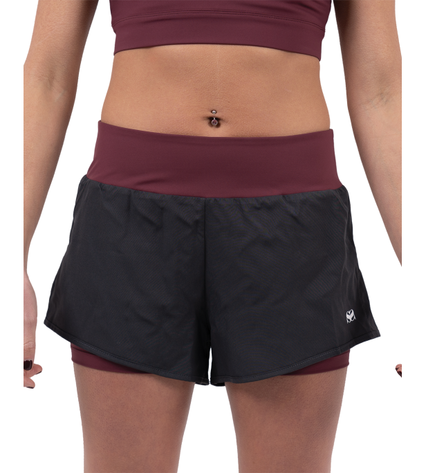 Hearts Szorty Kombinezon – Szary/Burgundowy