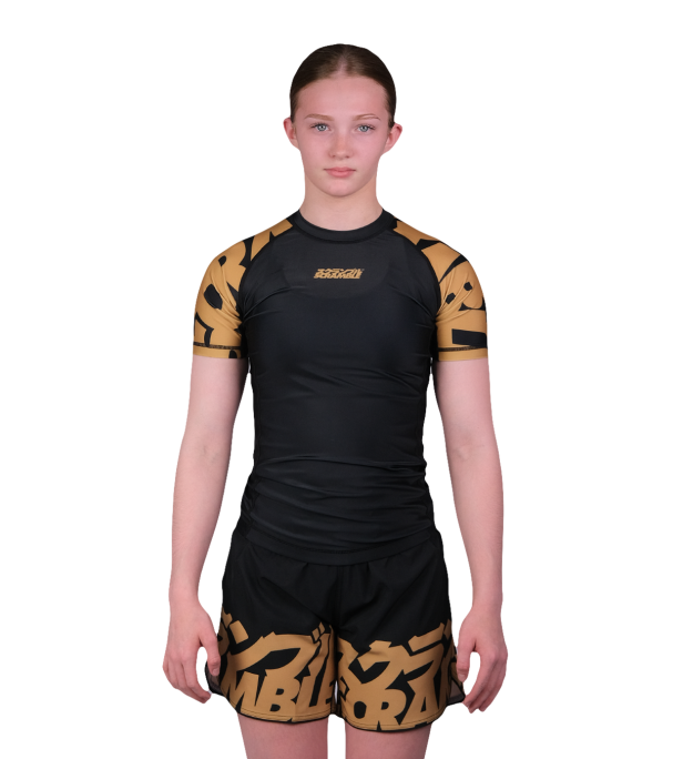 Baka Rashguard Kids – Black/Gold